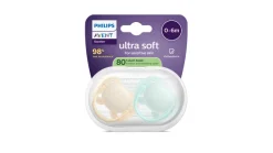 Philips Avent Sut Ultra soft, 0-6 m, lysegul/lysegrøn- Sutter