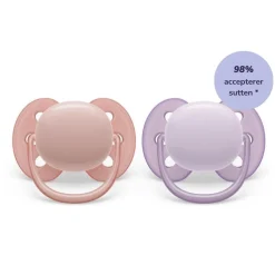 Philips Avent Sut, Ultra Soft 0-6 mdr. 2-pk- Sutter