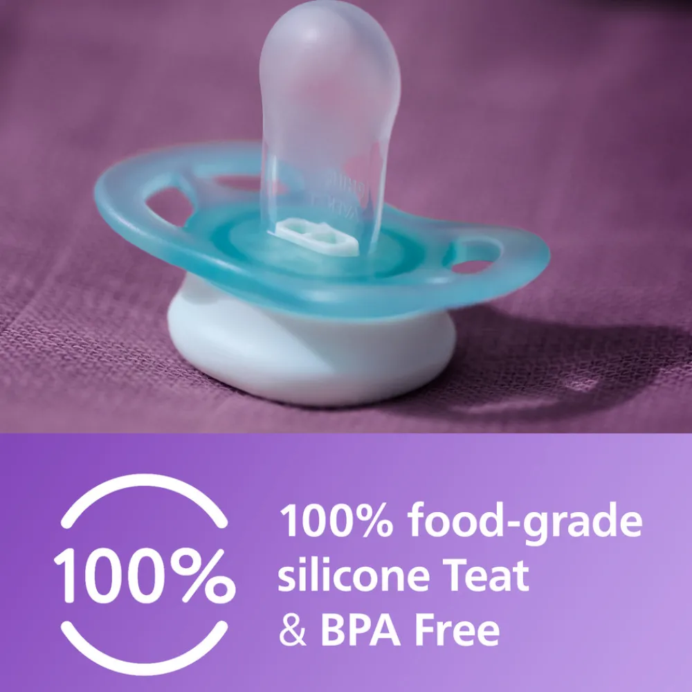 Philips Avent Sut, Ultra start, 0-2 m, lyserød/lysegul- Sutter