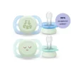 Philips Avent Sut, Ultra Start Night 0-2mdr. 2 pk, grøn og blå- Sutter