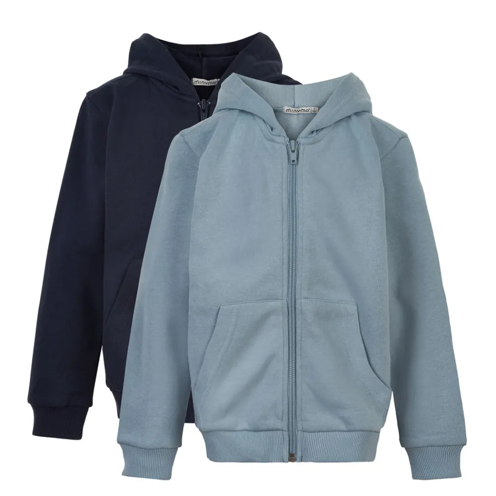 Minymo Sweat jakke m. hætte 2-pak - 742- Multipack|Sweatsæt