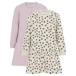 Minymo Sweat kjole langærmet 2-pak - 530- Multipack|Kjoler