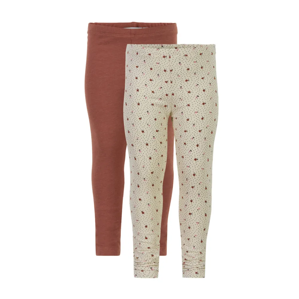 Minymo Sweat leggings m. AOP 2-pak - 267- Multipack|Leggings