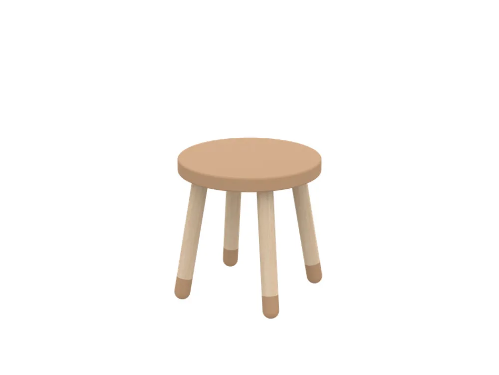 FLEXA Taburet, Dots, Ø30, Latte-Børn Bænke & Skamler