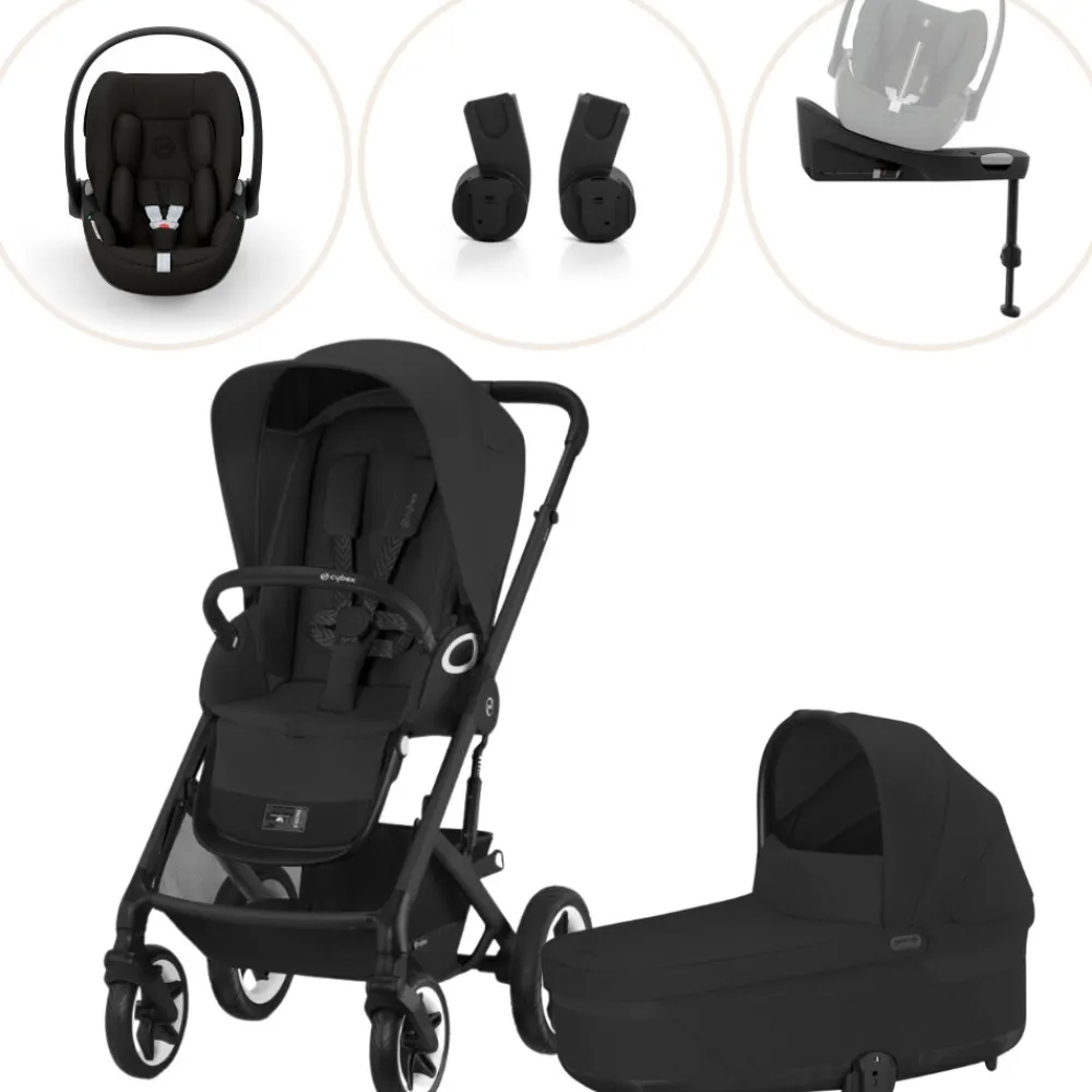 Cybex Talos bundle sæt - moon black- Kombivognspakker|Vognpakker