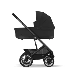 Cybex Talos S Lux - moon black/black m. Cot S Lux- Kombivogne Med Flade Sæder