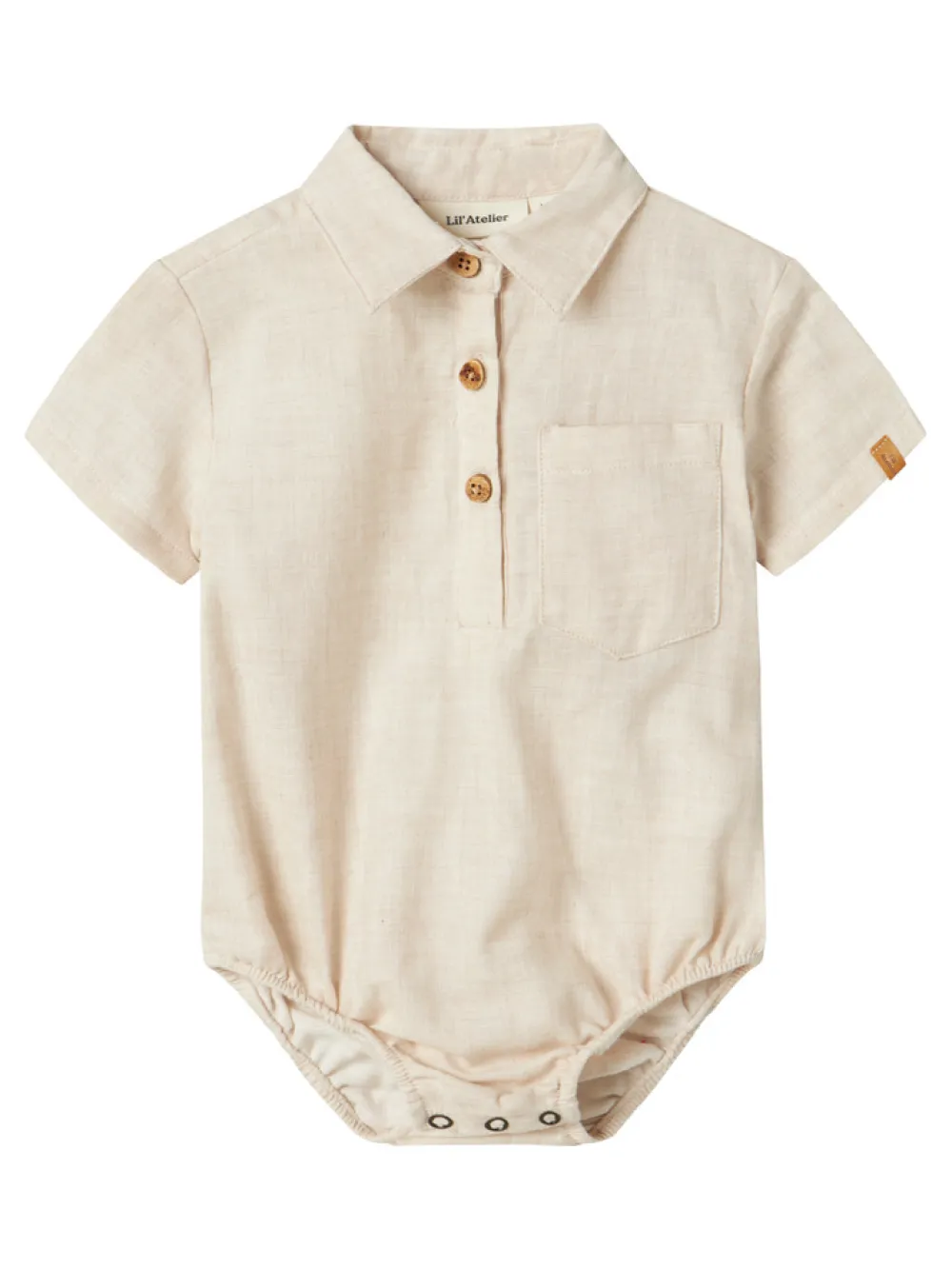 Lil' Atelier Tarou kortærmet løs body skjorte - BLEACHED- Bodystocking Kortærmet