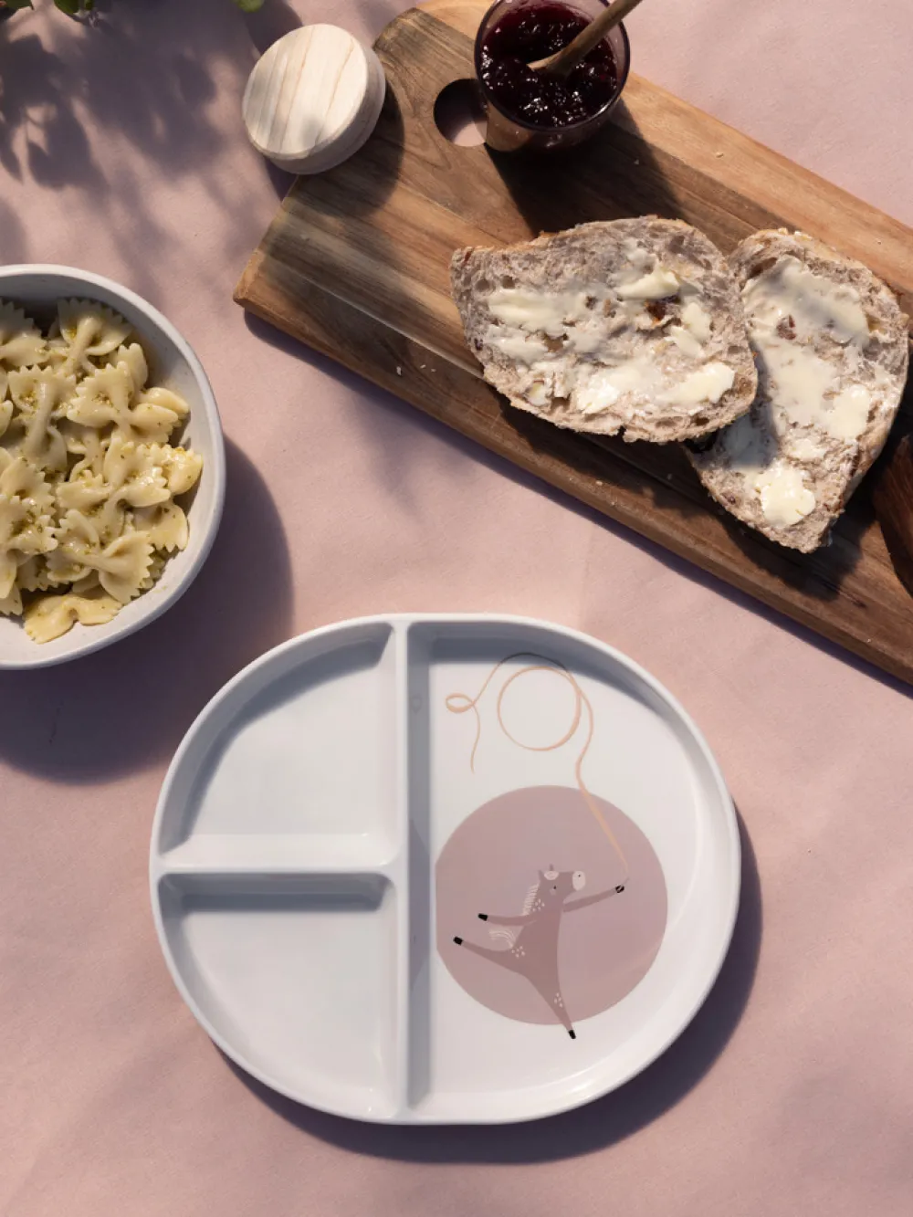 Sebra Tastii, tallerken m/3 rum, Teeny Toes- Service