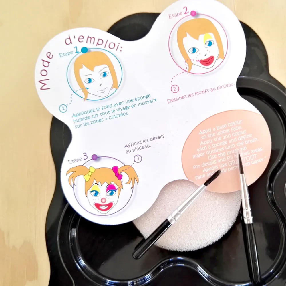 GRIM TOUT Teatersminke 4 farver - Ridder & Vampyr- Ansigtsmaling