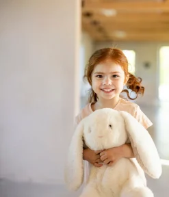 Teddykompaniet Teddy Mocca stor, kanin cremefarvet, 34 cm- Bamser