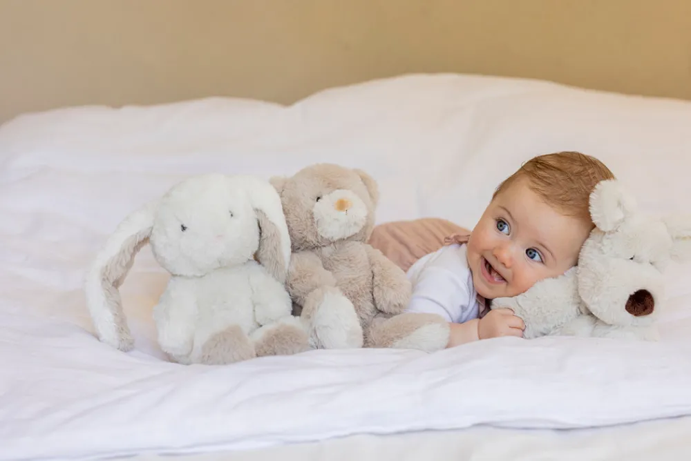 Teddykompaniet Teddybamse Mocca lille, kanin cremefarve, 25 cm- Bamser