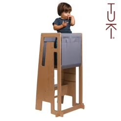 TUKI Tekstil til læringstårn - grå-Børn Læringstårne