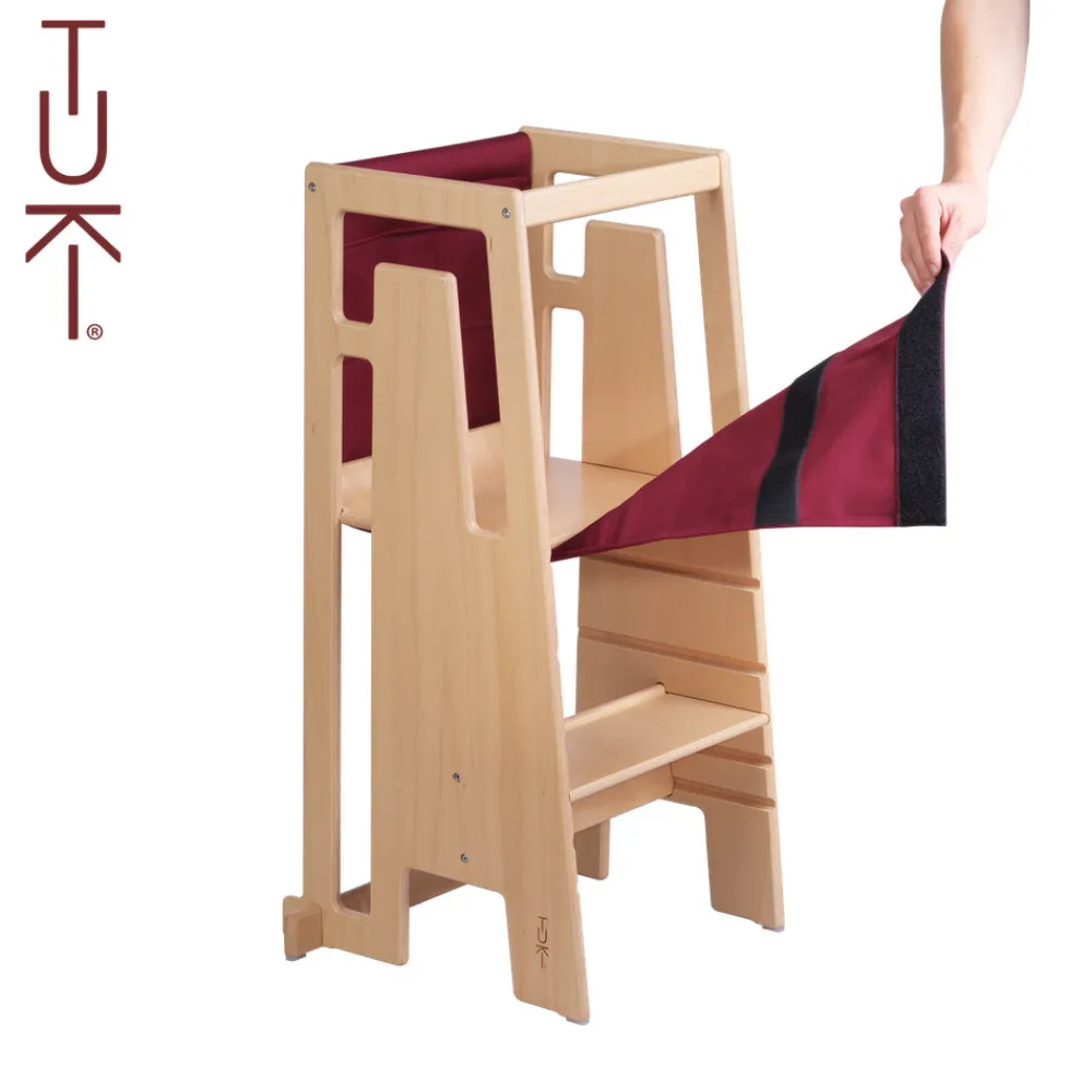 TUKI Tekstil til læringstårn - grå-Børn Læringstårne