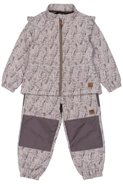 Mikk-Line Termosæt med flæse - Cloud gray- Termotøj