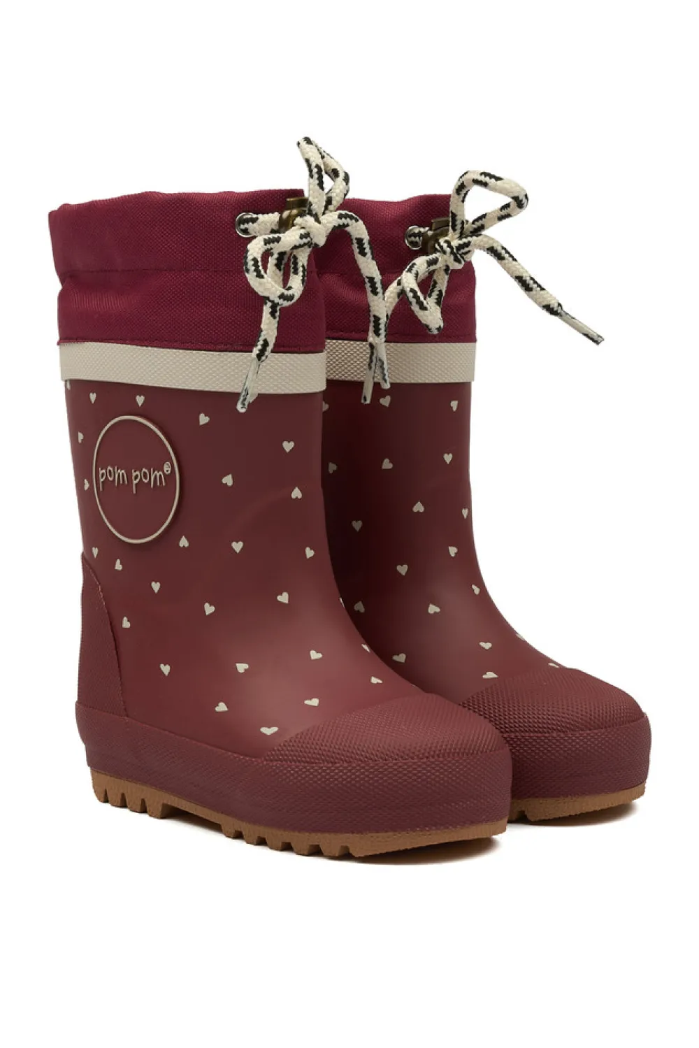 Pompom Termostøvle - Heart- Lange Termostøvler