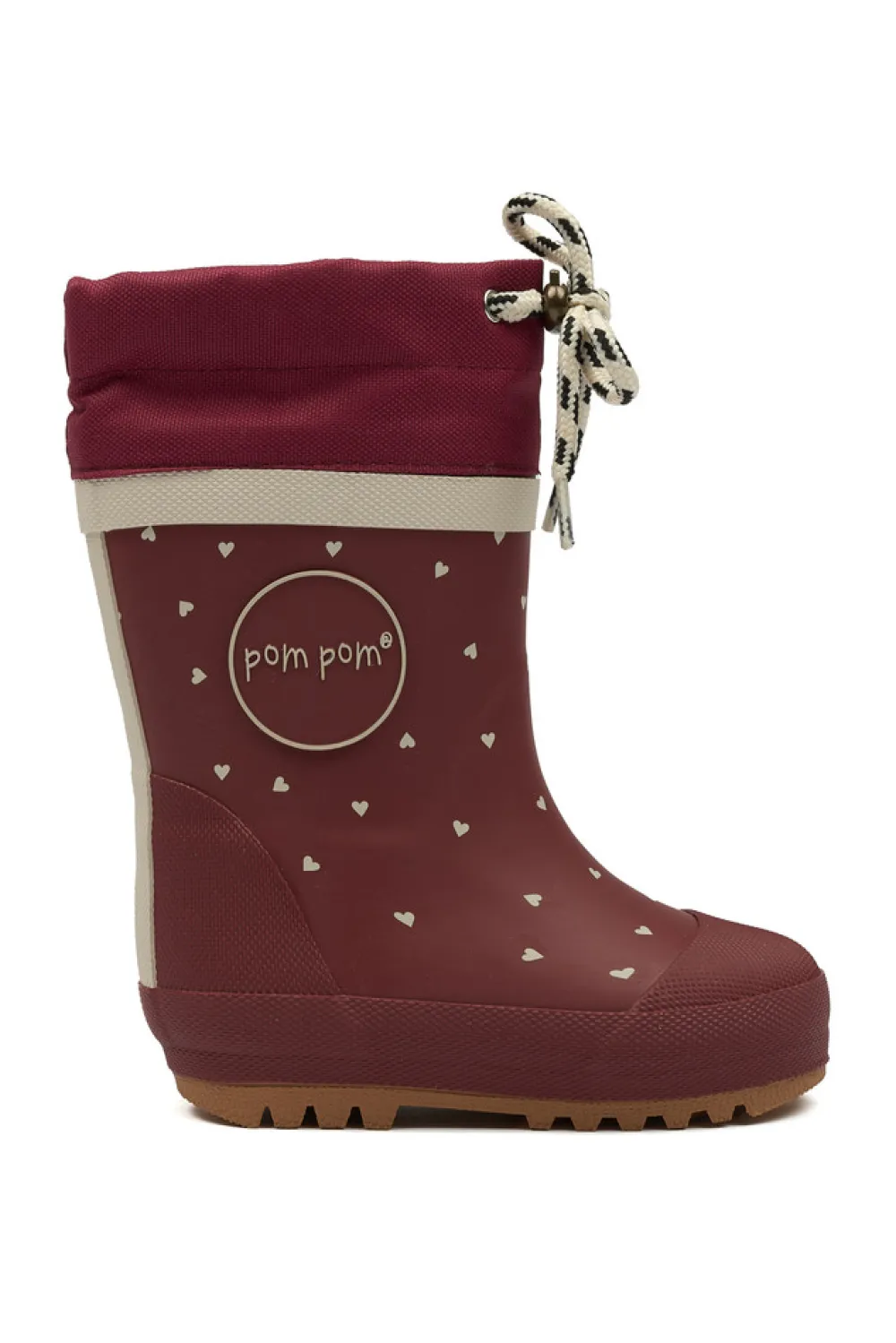 Pompom Termostøvle - Heart- Lange Termostøvler