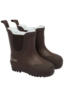 Pompom Termostøvle Korte - Chocolate- Korte Termostøvler