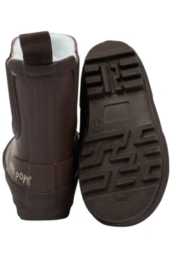 Pompom Termostøvle Korte - Chocolate- Korte Termostøvler