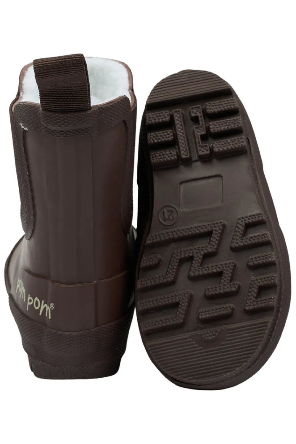 Pompom Termostøvle Korte - Chocolate- Korte Termostøvler