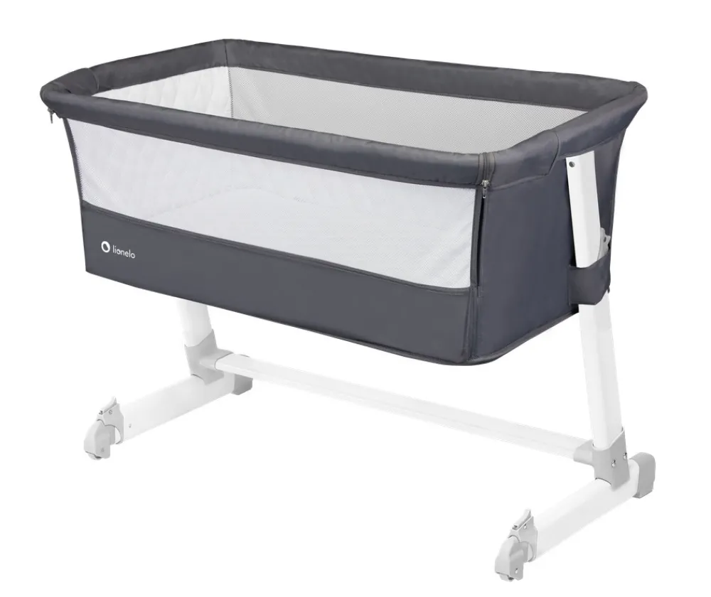 Lionelo Theo side by side - mørkegrå-Børn Side By Side Senge