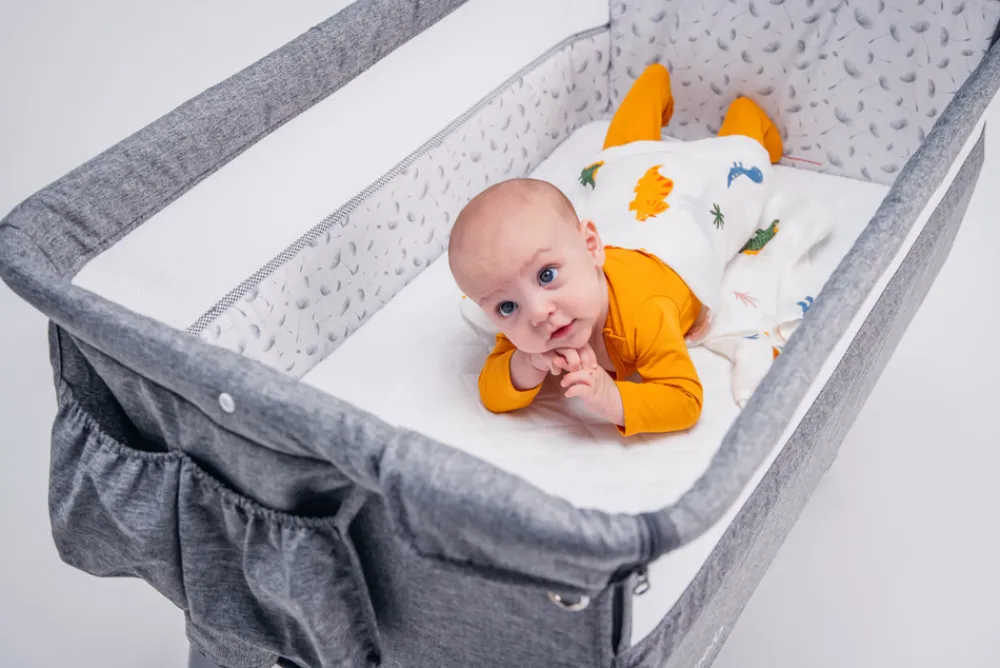 Lionelo Theo side by side - mørkegrå-Børn Side By Side Senge