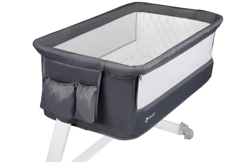 Lionelo Theo side by side - mørkegrå-Børn Side By Side Senge