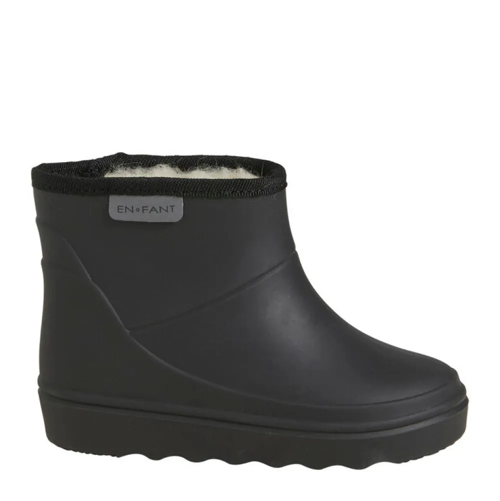En Fant Thermo Støvler Kort Solid - Black- Korte Termostøvler