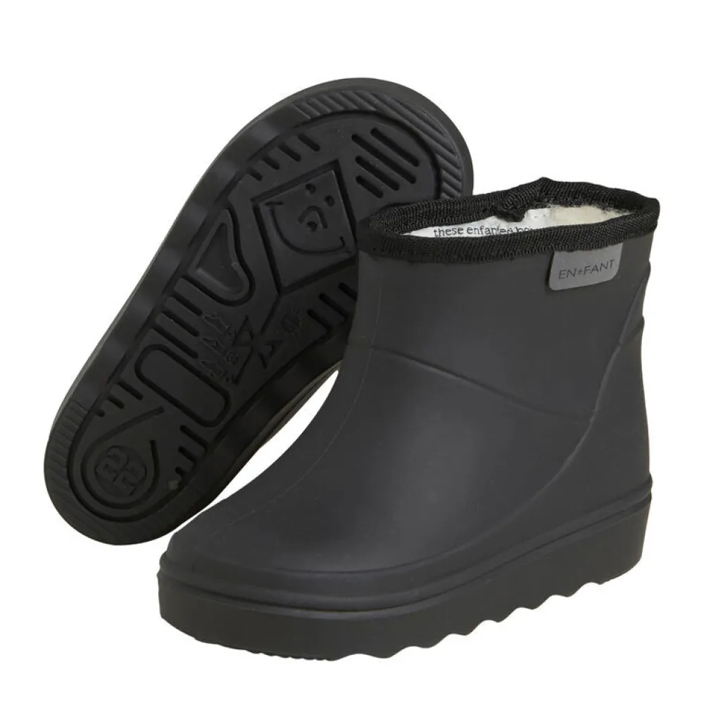 En Fant Thermo Støvler Kort Solid - Black- Korte Termostøvler