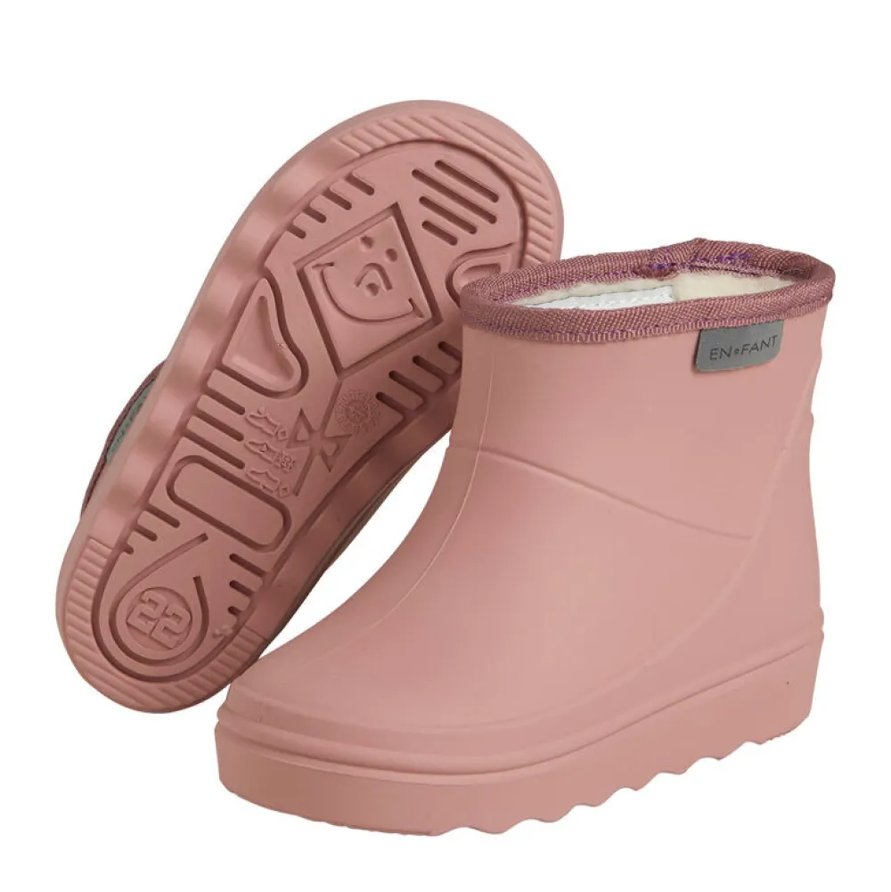 En Fant Thermo Støvler Kort Solid - Old Rose- Korte Termostøvler