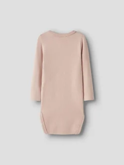 Lil' Atelier Thora Hir Body - Cameo Rose- Bodystocking Langærmet