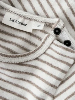 Lil' Atelier Thoro Keo Langærmet Body - Turtledove- Bodystocking Langærmet