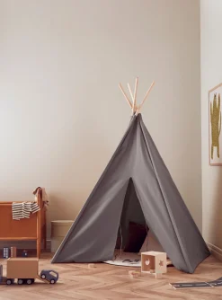 KIDSCONCEP Tipi-telt, Grå – 110x160 cm- Legetelte & Tipier