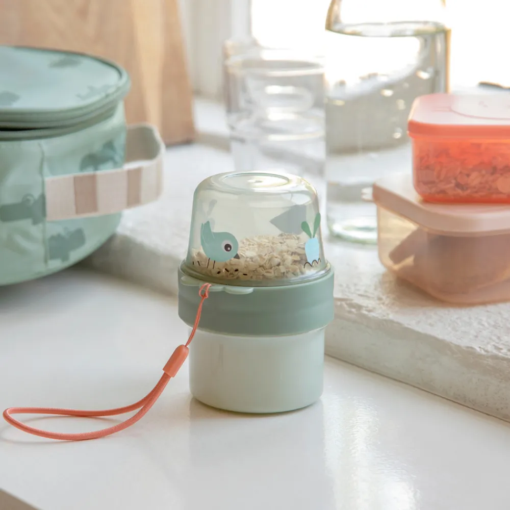 Done By Deer To go 2-way snackbøtte S Birdee - Grøn- Madkasser & Drikkedunke