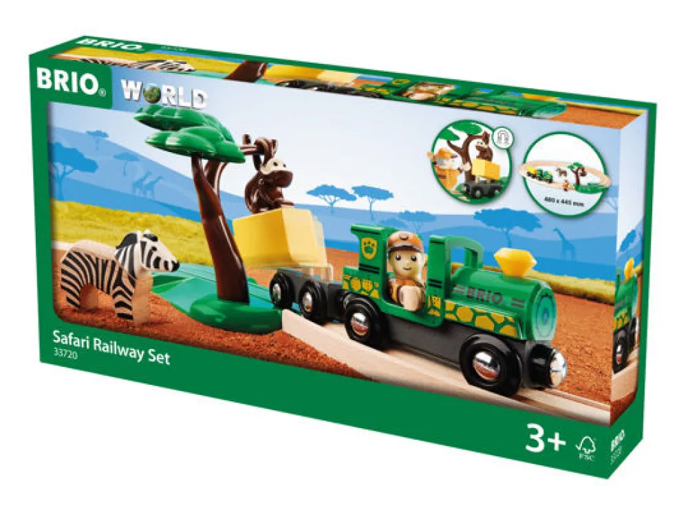 Brio Togbane, Safari sæt - FSC®- Togbaner & Tog