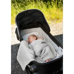 VINTER & BLOOM Tæppe, muslin, Dove grey-Børn Tæpper