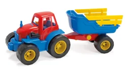 DanToy Traktor m. hænger-plastikhjul- Traktorer & Fly