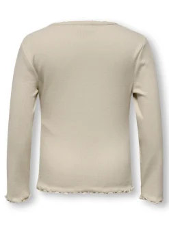 KIDS ONLY Trinny ls oneck top - PUMICESTON- Bluser