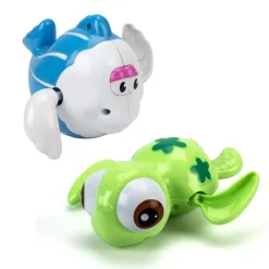 Magni Træk op Badedyr - Skildpadde grøn/ Fisk blå- Badelegetøj