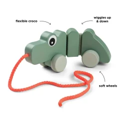 Done By Deer Trækdyr Croco Grøn- Trækdyr