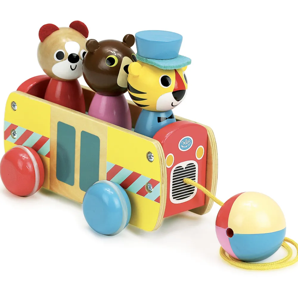 Vilac Træklegetøj - Bus- Trælegetøj|Trækdyr