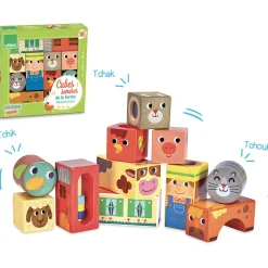 Vilac Træklodser med lyd - Bondegårdsdyr- Træklodser