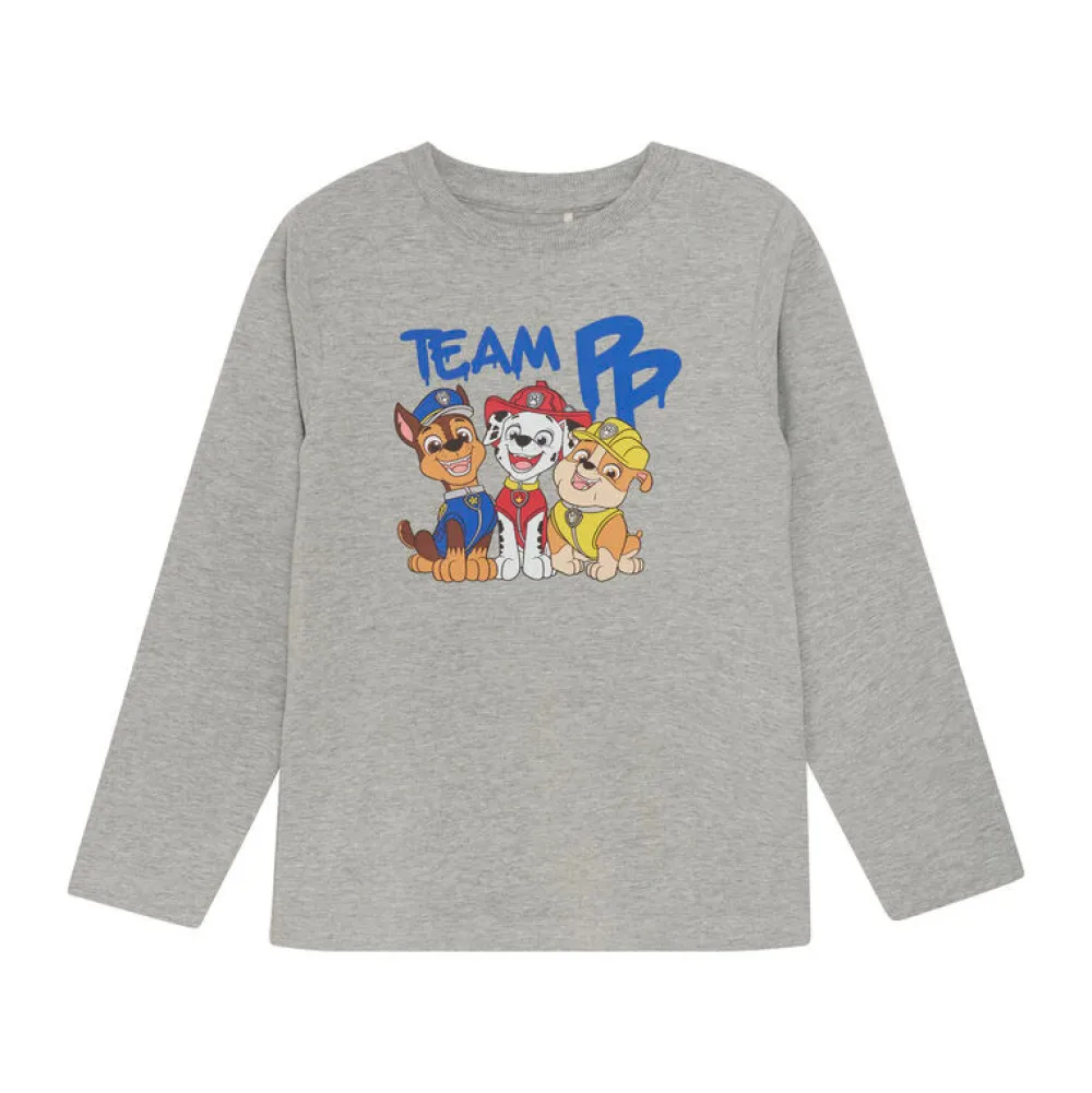 Minymo T-shirt langærmet - Grey Melange- Bluser