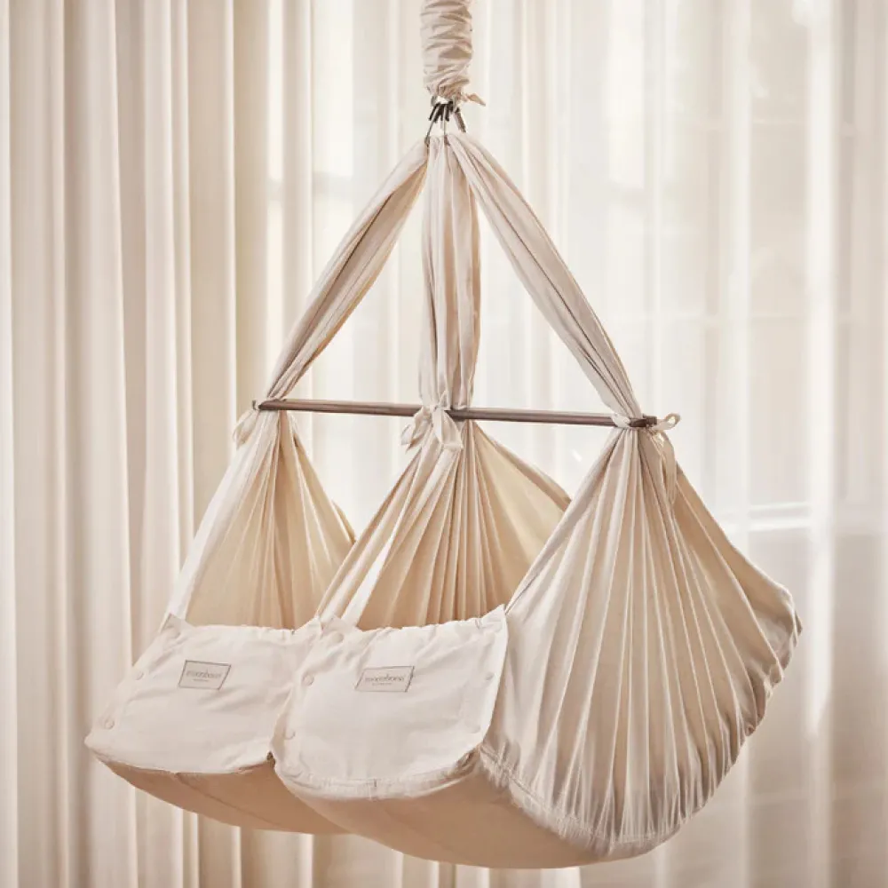 Moonboon Tvillingeslyngevugge, natur-Børn Slyngevugger