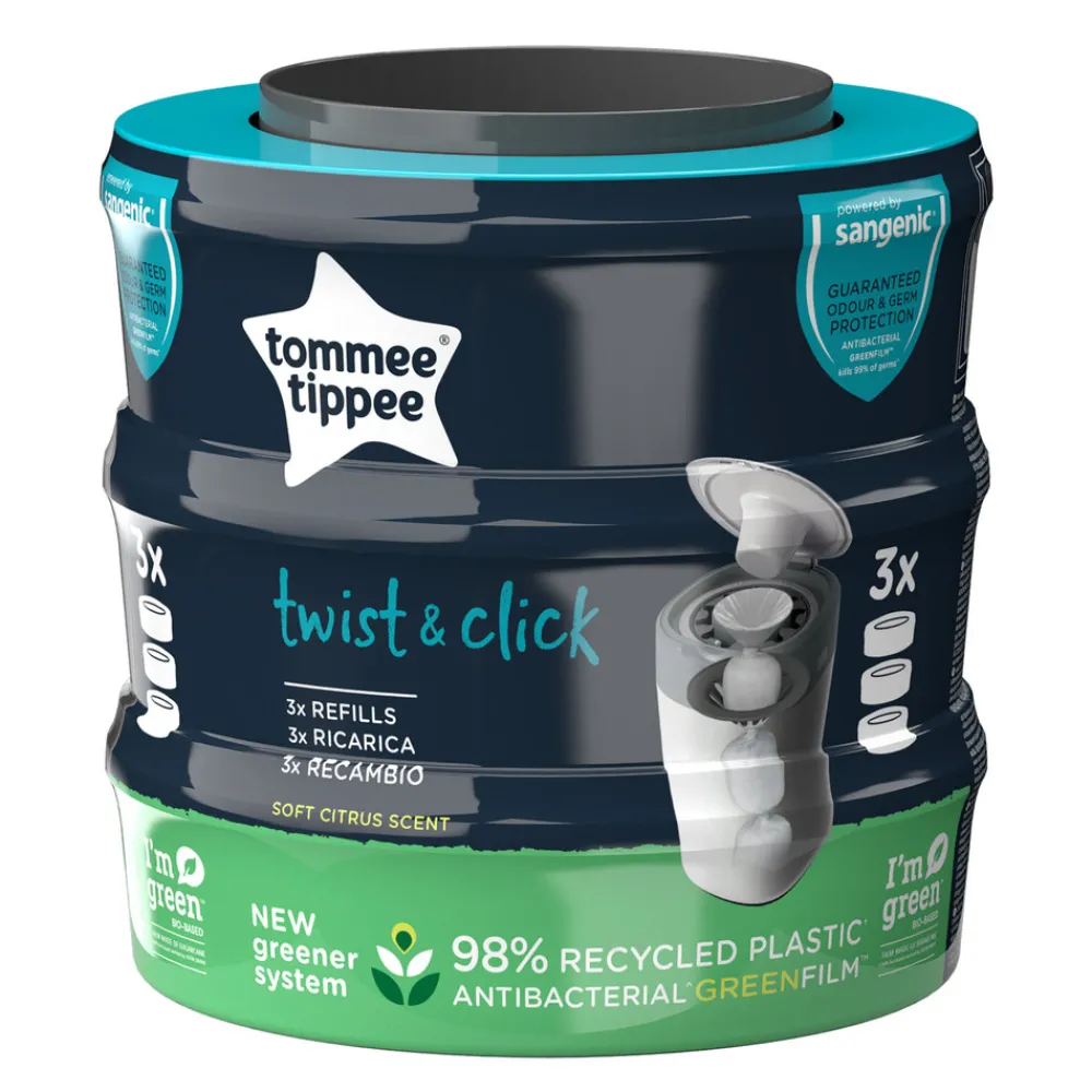 Tommee Tippee Twist Click 3-Pak Refill- Pusleudstyr Diverse|Tilbehør Til Bad & Pleje