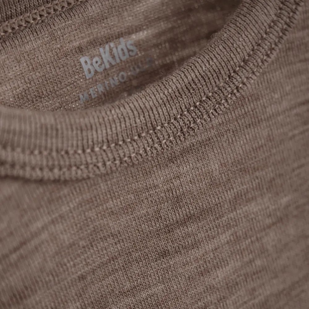 BeKids Uld body langærmet - solid - Leafless Tree Melange- Uldbodyer|Bodystocking Langærmet