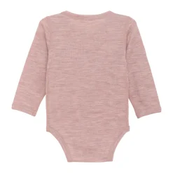 BeKids Uld body langærmet - solid - Starling Melange- Uldbodyer|Bodystocking Langærmet