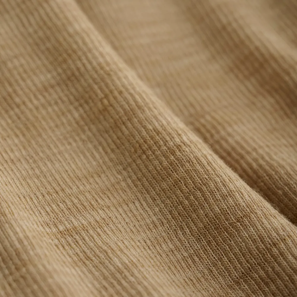 BeKids Uld body langærmet body - solid - Light Camel Melange- Bodystocking Langærmet|Uldbodyer