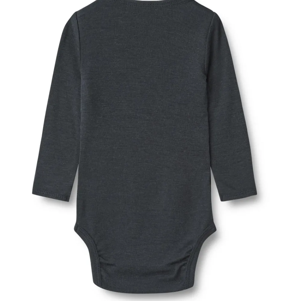 Wheat Uld body langærmet Lucca - Navy- Uldbodyer|Bodystocking Langærmet