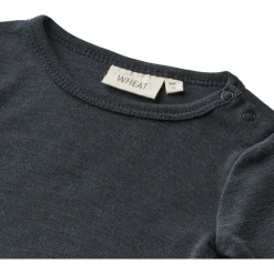 Wheat Uld body langærmet Lucca - Navy- Uldbodyer|Bodystocking Langærmet