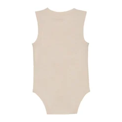 BeKids Uld body uden ærmer - Sandshell Melange- Bodystocking U. Ærmer|Uldbodyer